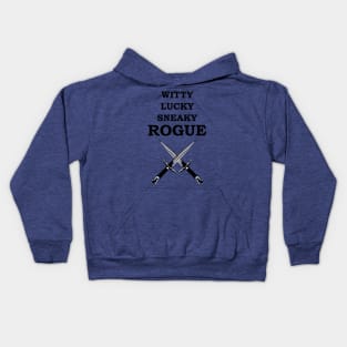 WITTY LUCKY SNEAKY ROGUE RPG 5E Meme Class Kids Hoodie